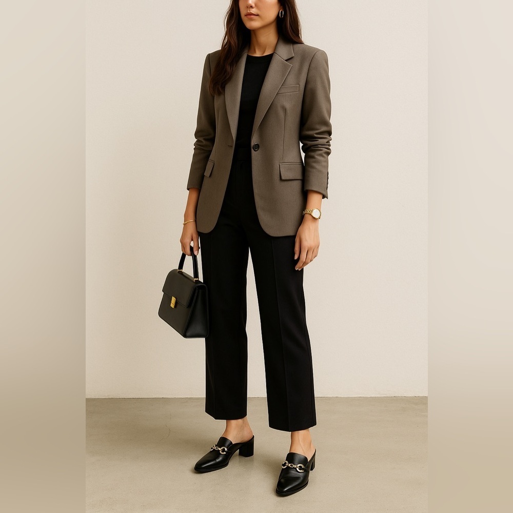 Brighton Leather Mules Heels Size 6.5 Twiggy Chain Link Croc Embossed Italy - Picture 2 of 9